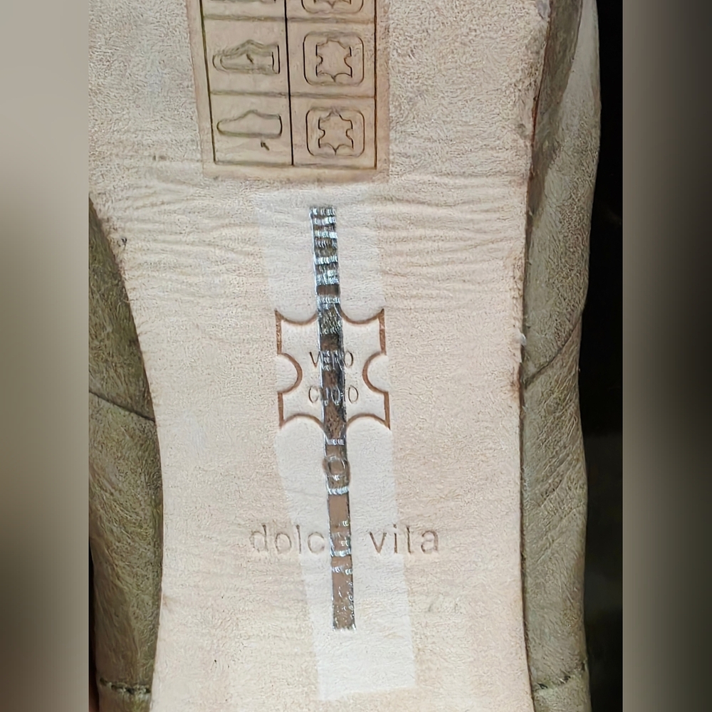 Dolce Vita TAN Leather Boot Knee High Tall Heel Silver Zipper Stiletto 9 M New - Picture 9 of 16